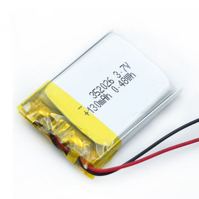 130mAh 352026  Lipo Polymer Battery CE SGS Electric Watch Battery