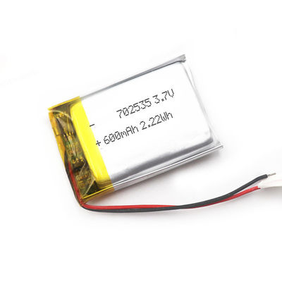 KC 702535 600mah Rechargeable Li Polymer Battery For Toy Robot