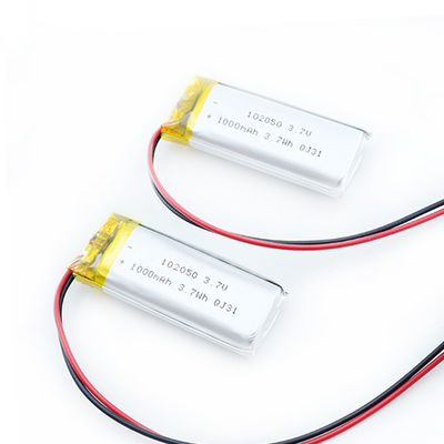 MSDS UN38.3 102050 1050mah Li Ion Battery With Pcm Wires