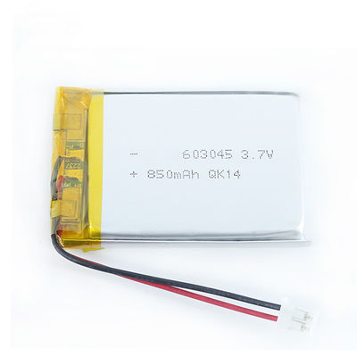 603045 3.7V 850mAh Rechargeable Li Polymer Battery For GPS