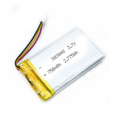 ROHS 503048 750MAh Lipo Polymer Battery With Wire Connector PCB