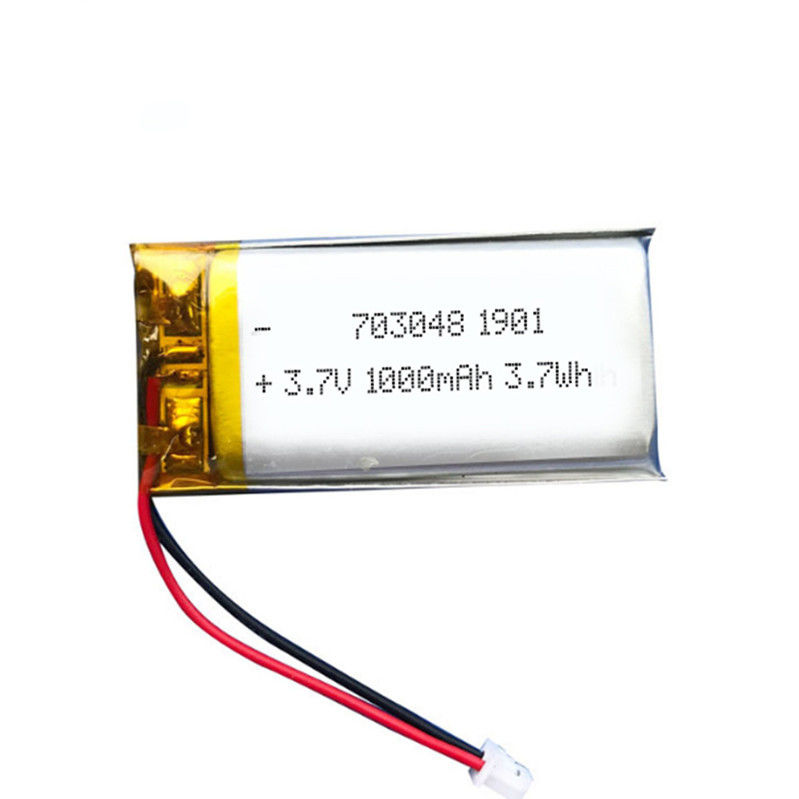 MSDS 703049 1000mah Li Ion Nmc Battery Long Cyclelife 7.0mm Thick