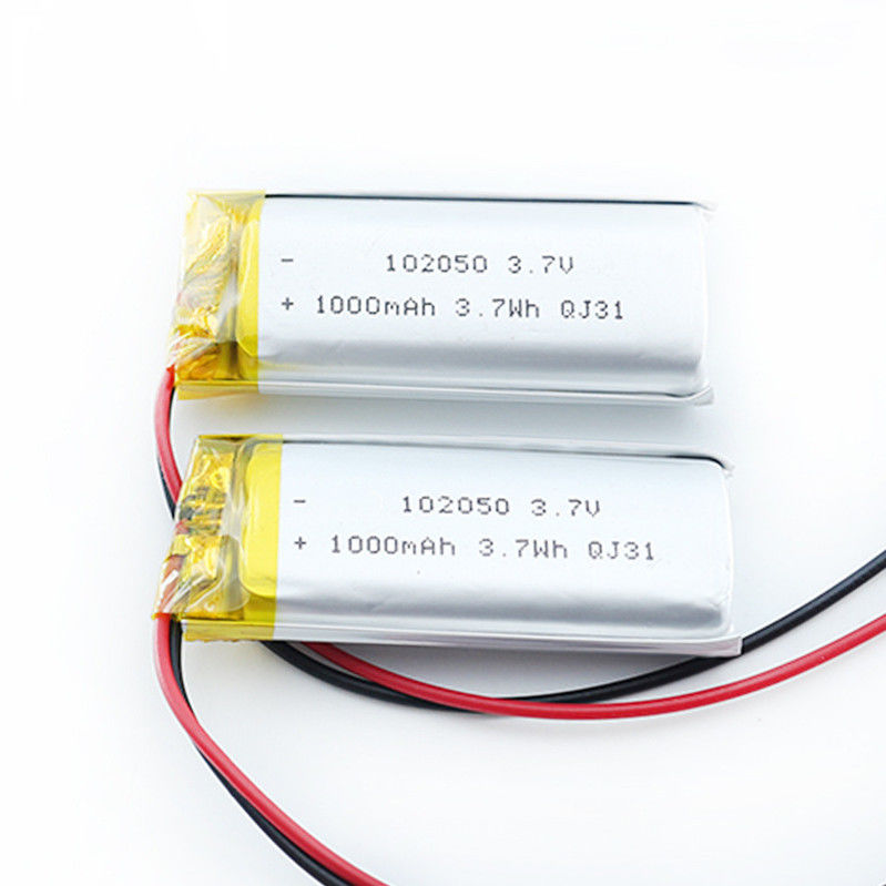 MSDS UN38.3 102050 1050mah Li Ion Battery With Pcm Wires