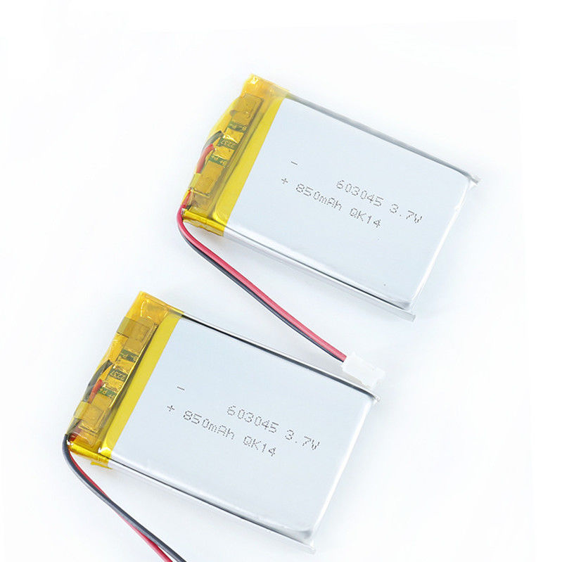 603045 3.7V 850mAh Rechargeable Li Polymer Battery For GPS