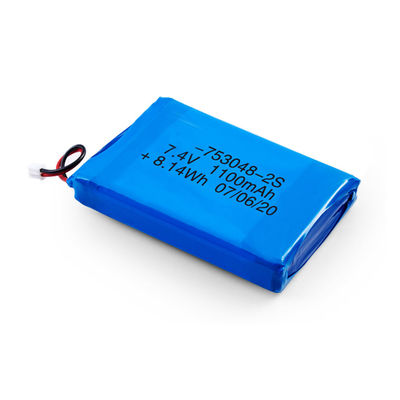 753048 2S1P 7.4V 1100mAh Lipo Battery For Medical Equipment