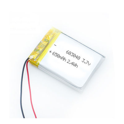 Rechargeable 603040 9g 650mah Lipo Battery 6mm*30mm*40mm