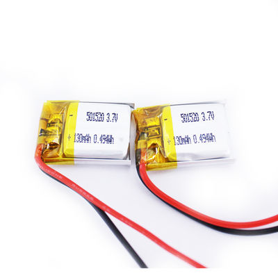 0.2C Ultra Thin Small 3.7 V Li Polymer Battery 501520 130mah For GPS