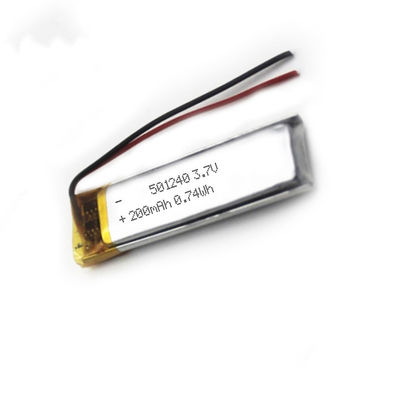 501240 Mini Flat Lithium Polymer Battery 3.7v 200mAh Rechargeable Battery 051240
