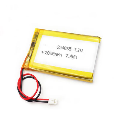 High Performance 654065 3.7v 2000mah Lipo Battery 6.5*40*67mm