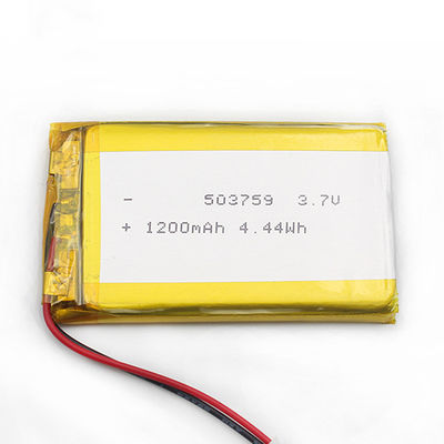 5.0*37*61mm 503759 1200mah Lipo Polymer Battery ISO9001