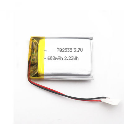 KC 702535 600mah Rechargeable Li Polymer Battery For Toy Robot