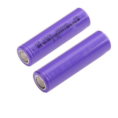 Purple 7.4WH 47g 3.7 V 18650 Rechargeable Battery 1s1p