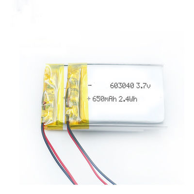 603040 3.7v 650mah Lipo Battery