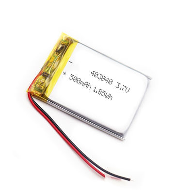 403040 500mAh Rechargeable Lithium Battery