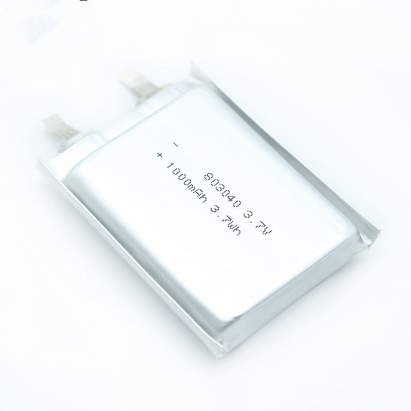 8.0mm Thick 803040 Lithium Ion Battery Cells 1Ah 1000mAh