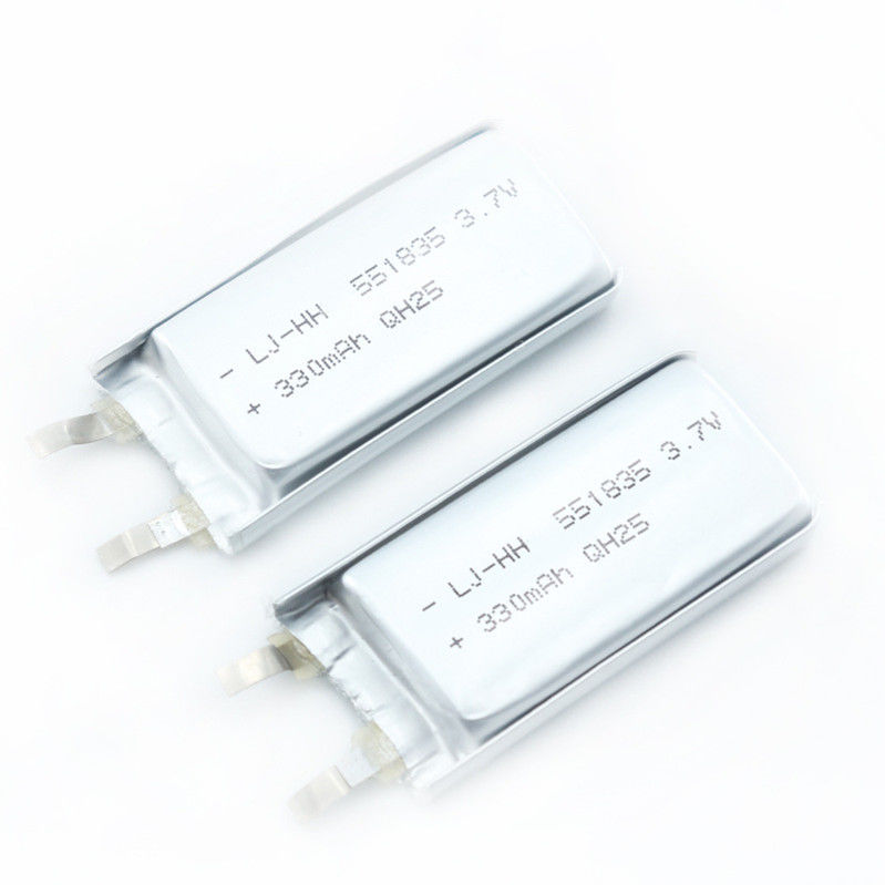 KC 5.5*18*38mm Pcm Wires 3.7 V Li Polymer Battery 330mah 551835 For Headset